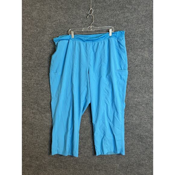 Med Couture Womens Scrub Pants Size 3XL Blue Pull On Pockets Medical Hospital - Picture 1 of 8